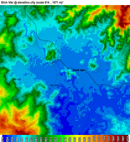 Đinh Văn elevation map