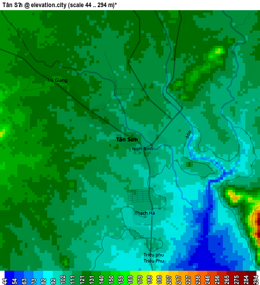 Tân Sơn elevation map