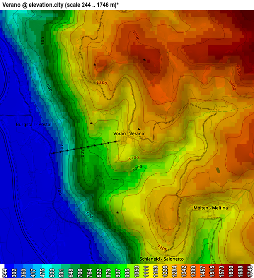 Verano elevation map