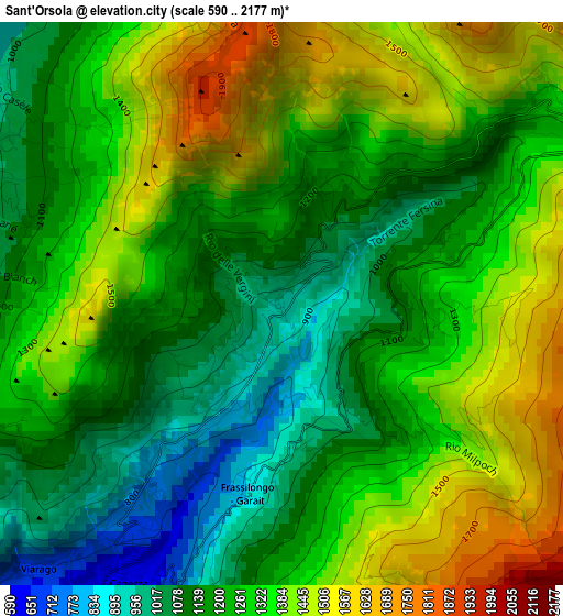 Sant'Orsola elevation map