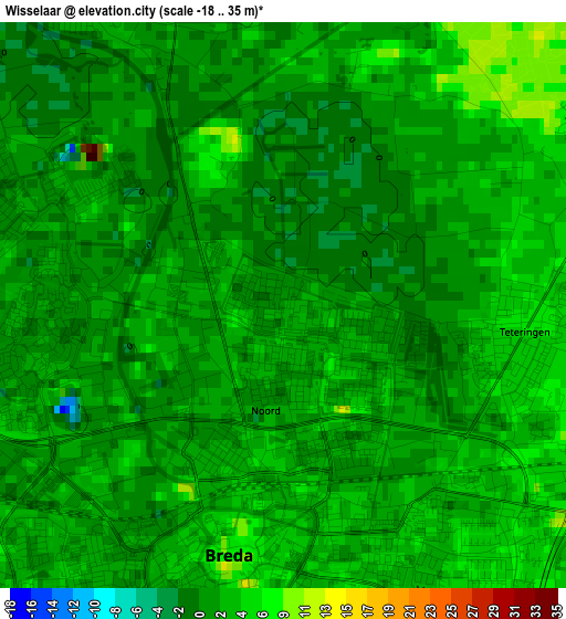 Wisselaar elevation map