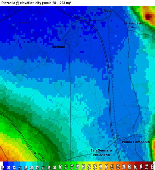 Piazzolla elevation map