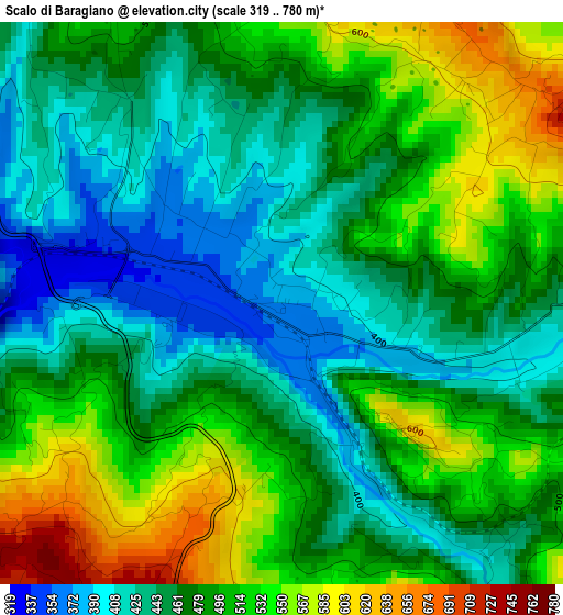 Scalo di Baragiano elevation map
