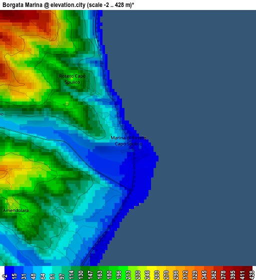 Borgata Marina elevation map