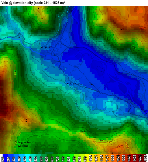 Velo elevation map