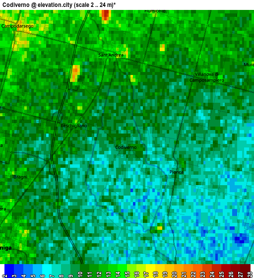 Codiverno elevation map