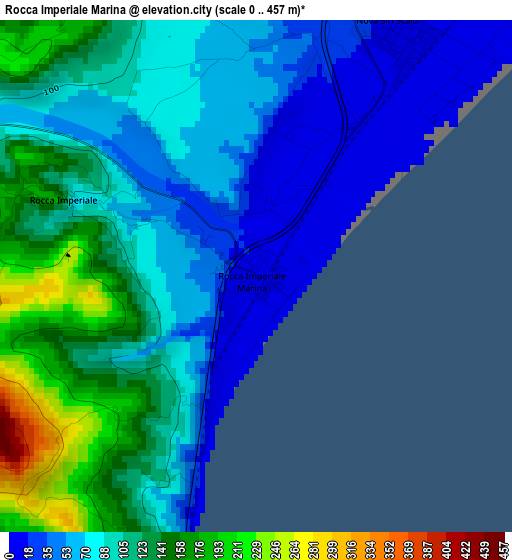 Rocca Imperiale Marina elevation map