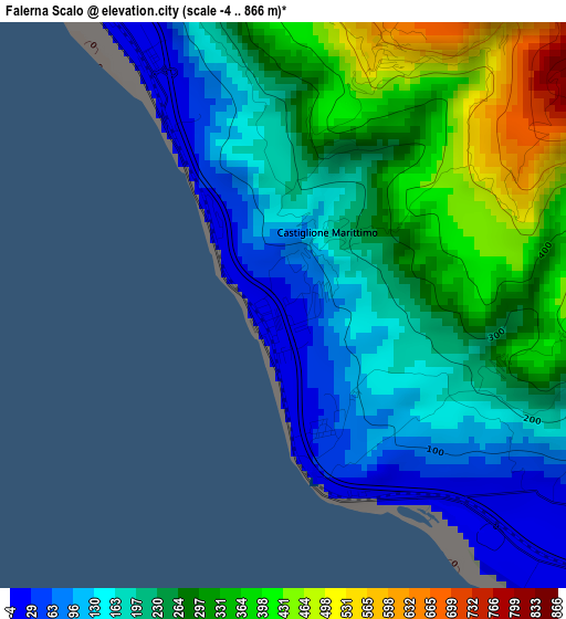 Falerna Scalo elevation map