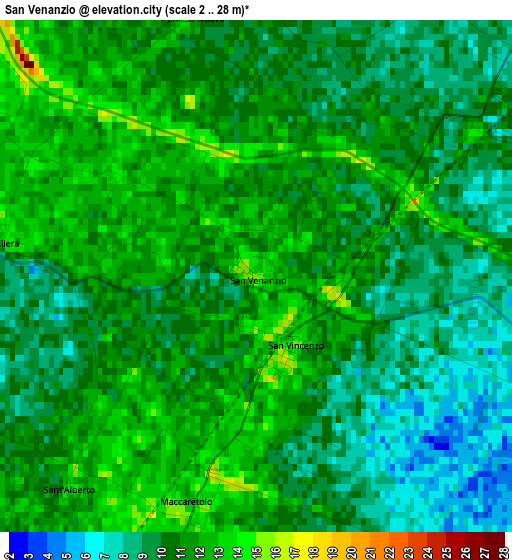 San Venanzio elevation map