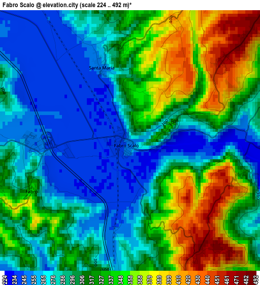 Fabro Scalo elevation map