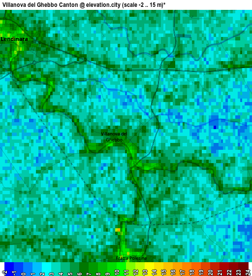 Villanova del Ghebbo Canton elevation map