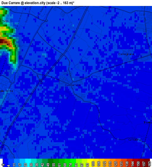 Due Carrare elevation map