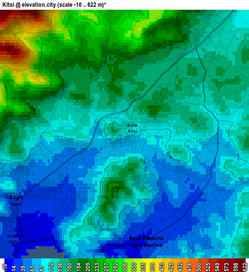 Kítsi elevation map