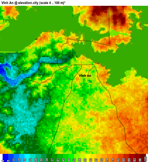 Vĩnh An elevation map