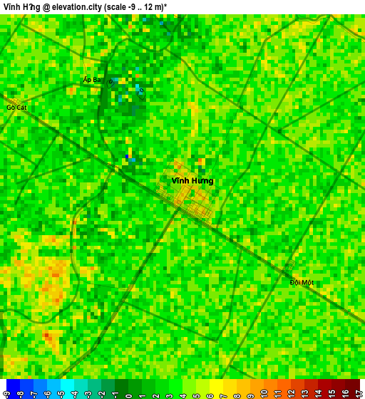 Vĩnh Hưng elevation map