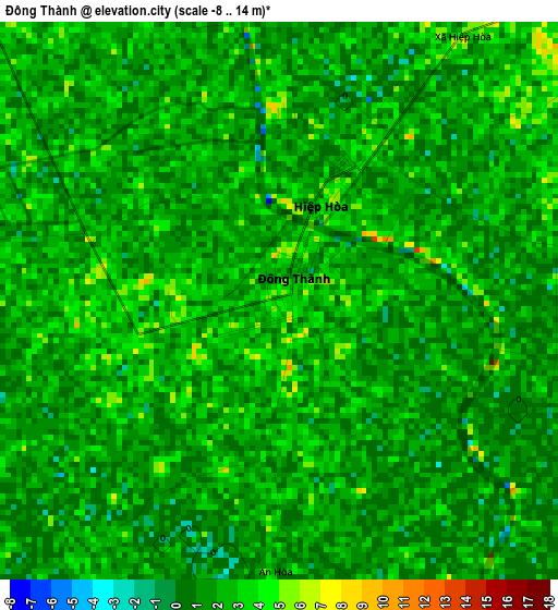 Đông Thành elevation map