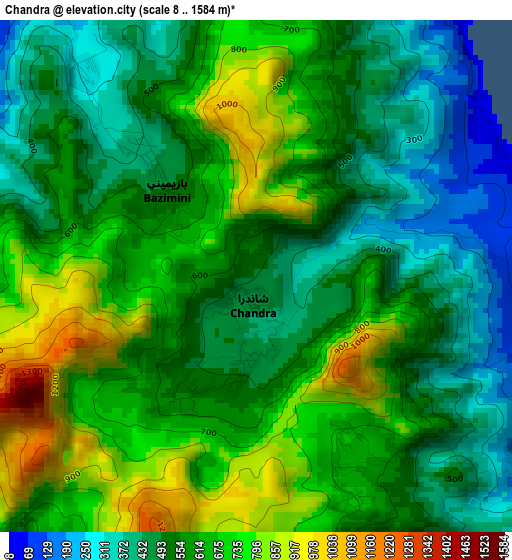 Chandra elevation map
