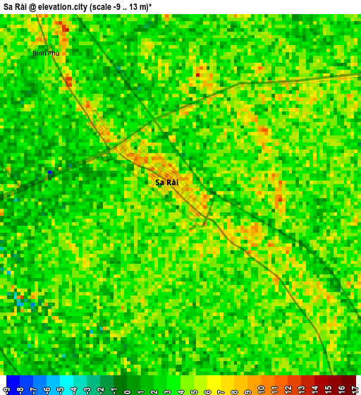 Sa Rài elevation map