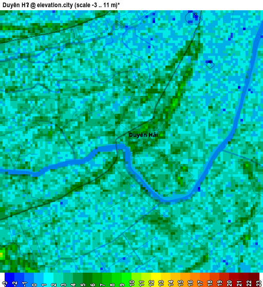 Duyên Hải elevation map