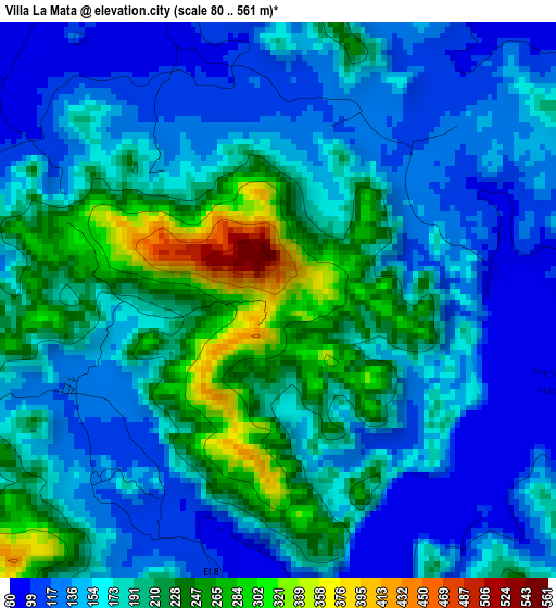 Villa La Mata elevation map