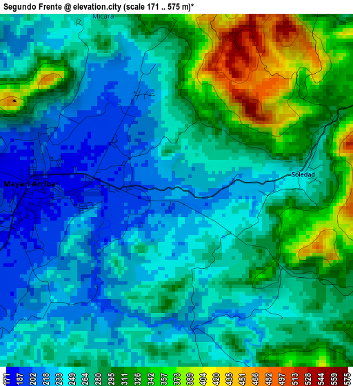 Segundo Frente elevation map