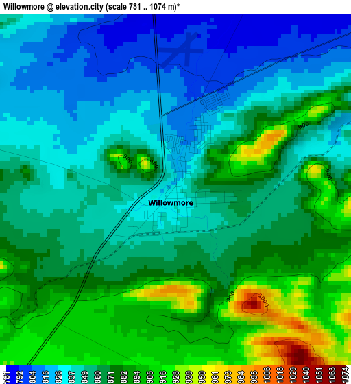 Willowmore elevation map