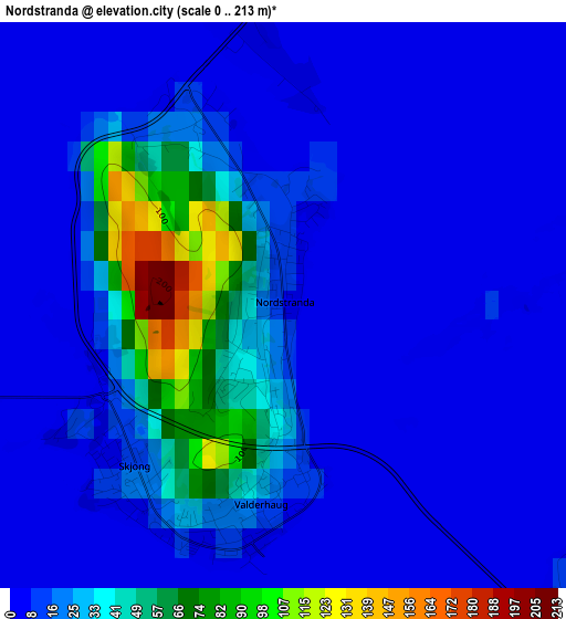 Nordstranda elevation map