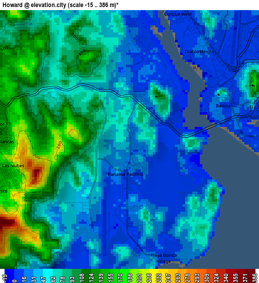 Howard elevation map