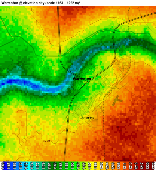 Warrenton elevation map