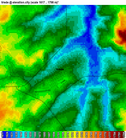 Vrede elevation map