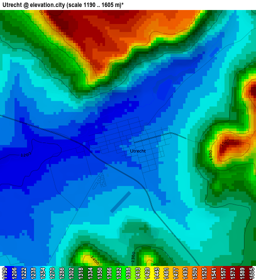 Utrecht elevation map