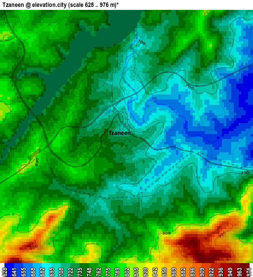 Tzaneen elevation map