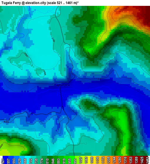 Tugela Ferry elevation map