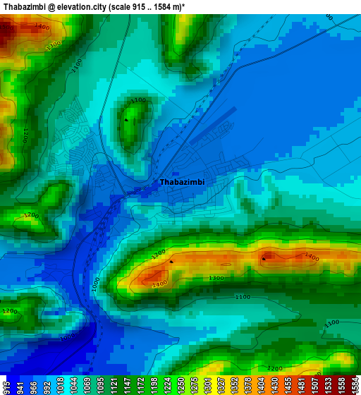 Thabazimbi elevation map