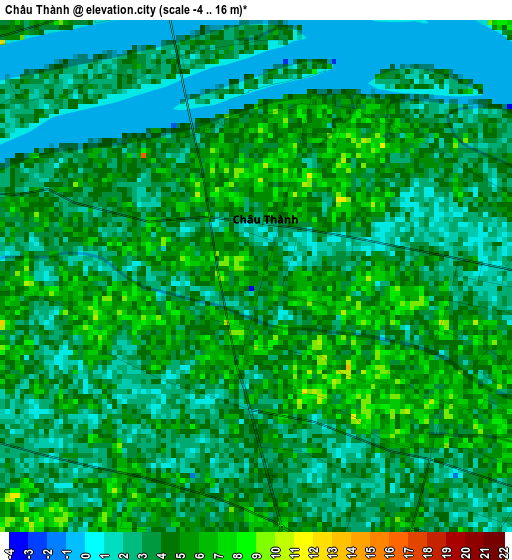 Châu Thành elevation map