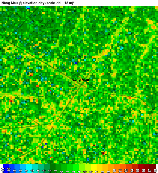 Nàng Mau elevation map