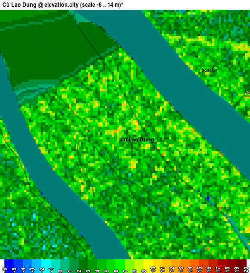 Cù Lao Dung elevation map