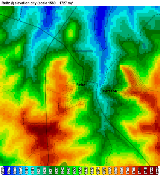 Reitz elevation map