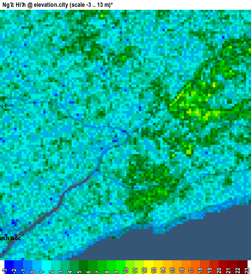Ngọc Hiển elevation map