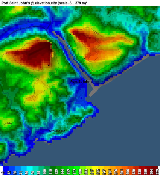 Port Saint John’s elevation map