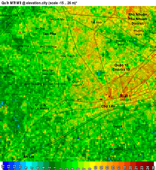Quận Mười Một elevation map