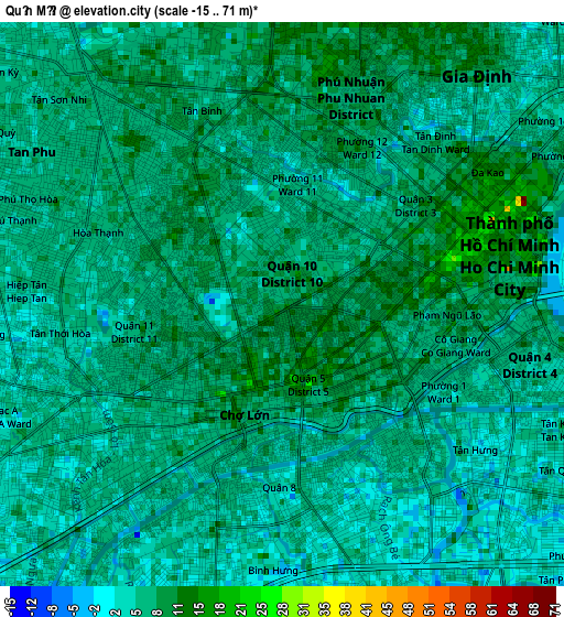 Quận Mười elevation map