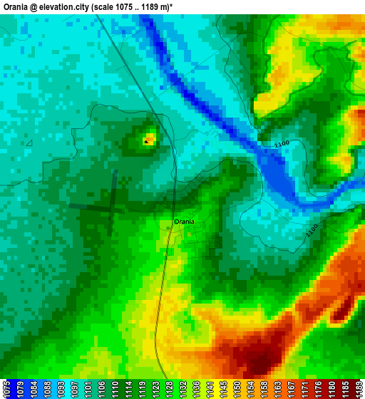 Orania elevation map