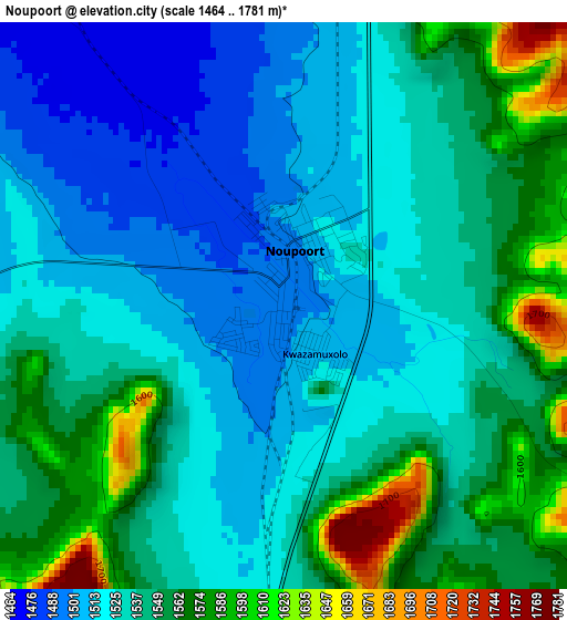 Noupoort elevation map