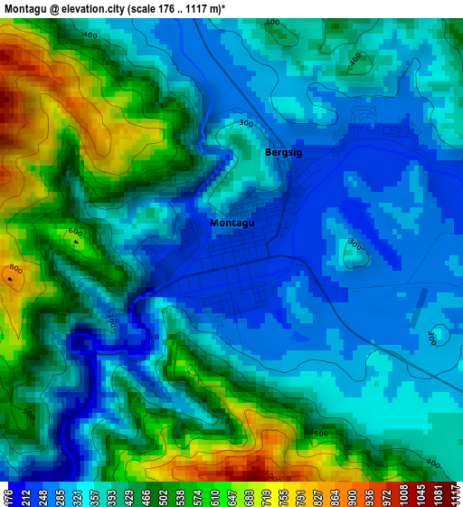 Montagu elevation map