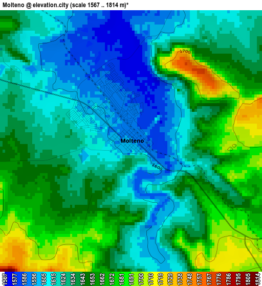 Molteno elevation map