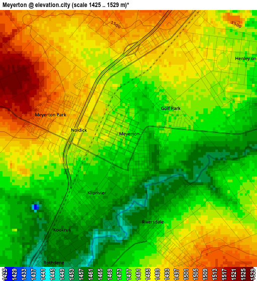 Meyerton elevation map