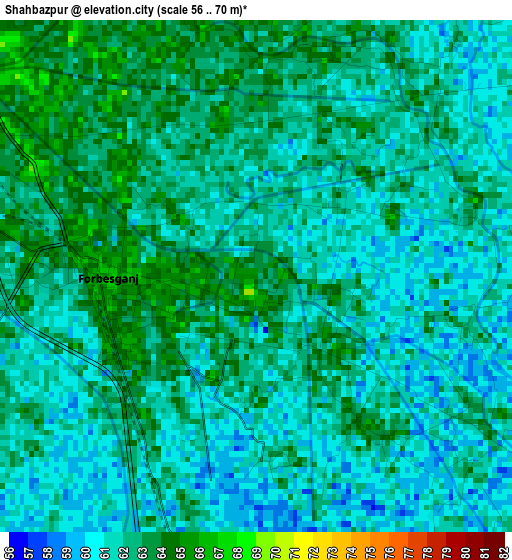 Shahbazpur elevation map