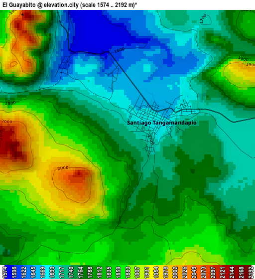 El Guayabito elevation map