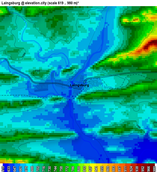 Laingsburg elevation map